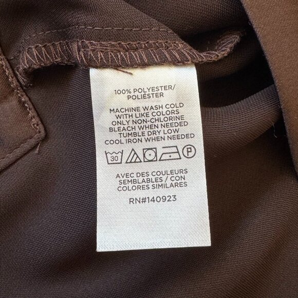 LOFT Brown Satin Blouse NWT - Picture 7 of 7